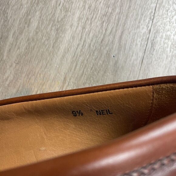 Aquatalia Loafers Mens 9.5 Brown Neil Leather Weatherproof Slip On Casual - Picture 8 of 10